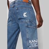 Nohavice Karl Kani Retro Tapered Workwear Denim vintage dark indigo