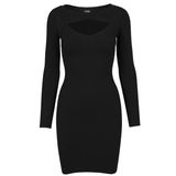 Dámske šaty Urban Classics Ladies Cut Out Dress black