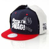 GangstaGroup Sorry I`m Swag! Dog Ear Winter Cap Navy Red