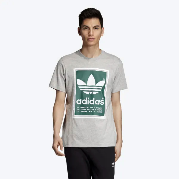 E-shop Pánské Tričko Adidas Filled Label Tee Grey - XL