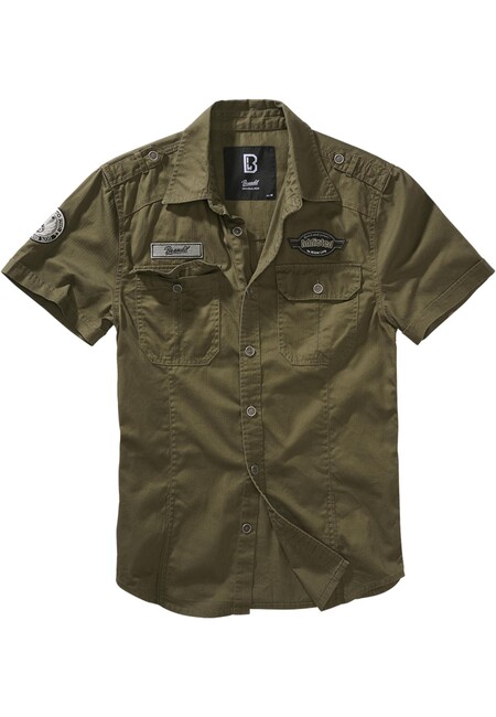 Brandit Luis Vintage Shirt Short Sleeve olive - 4XL