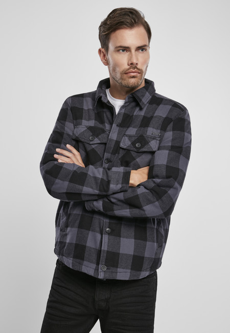 Brandit Lumberjacket black/grey - XL