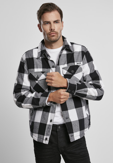 Brandit Lumberjacket white/black - XL