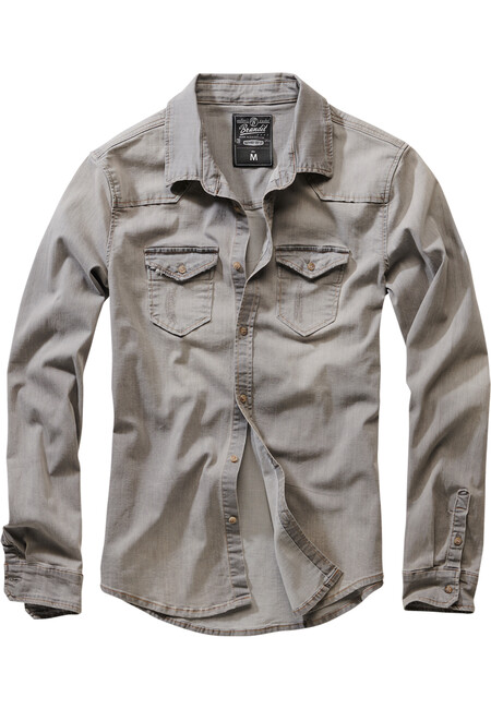 Brandit Riley Denim Shirt grey - XL