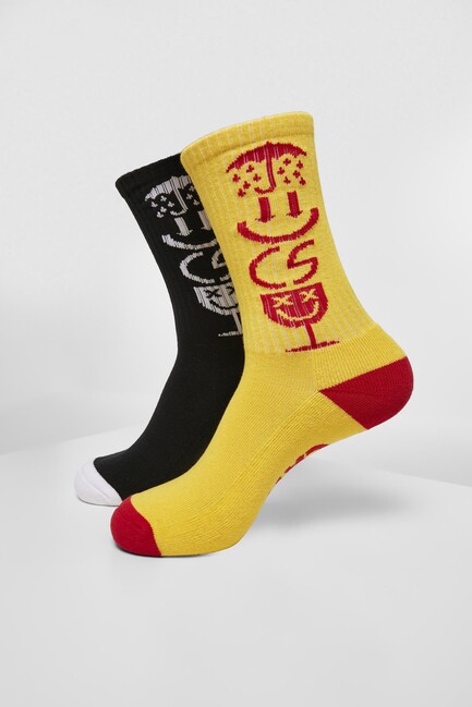 E-shop Cayler & Sons Iconic Icons Socks 2-Pack black/yellow - 39–42