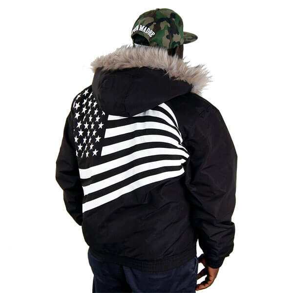 E-shop Zimná bunda Cocaine Life Flag Winter Jacket Black - 2XL