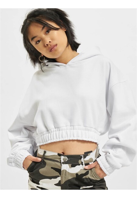 DEF Cropped Hoody white - L