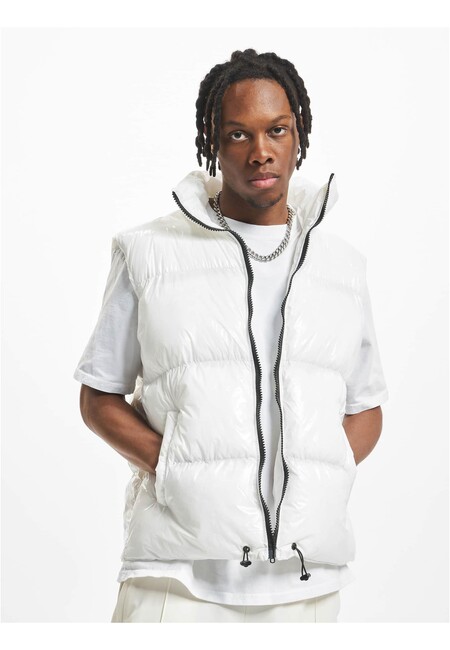 DEF Shiny Puffer vest white - XXL