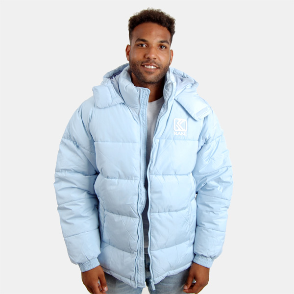 Zimná bunda Karl kani Og Hooded Puffer Jacket light blue - M