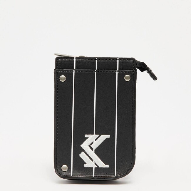 E-shop Karl Kani Pinstripe Fake Leather Small Pouch Bag black - UNI