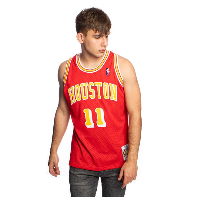Mitchell & Ness Houston Rockets #11 Yao Ming university red Swingman Jersey - M