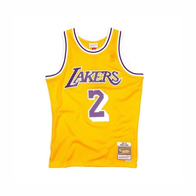 Mitchell & Ness Los Angeles Lakers #2 Derek Fisher Swingman Jersey yellow - L