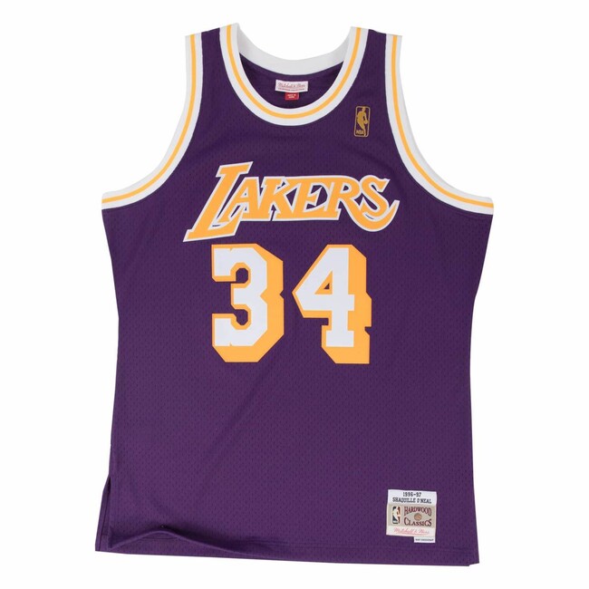 Mitchell & Ness Los Angeles Lakers #34 Shaquille O\'Neal Swingman Road Jersey purple - XL