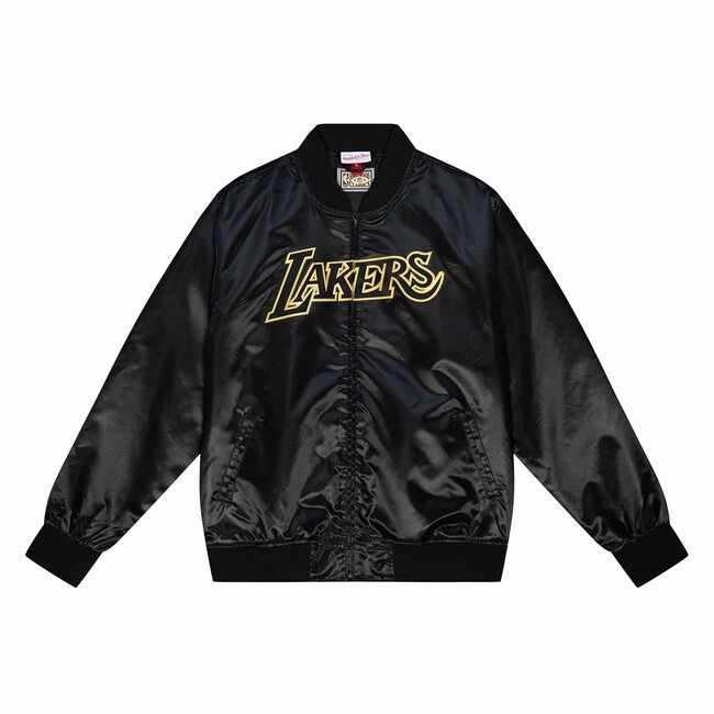 E-shop Mitchell & Ness Los Angeles Lakers Big Face 4.0 Satin Jacket black - 2XL