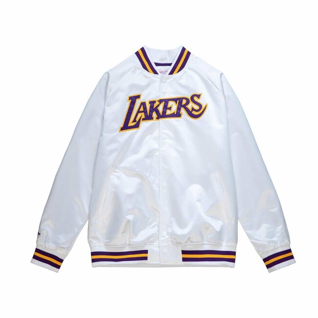 E-shop Mitchell & Ness Los Angeles Lakers Lightweight Satin Jacket white - L