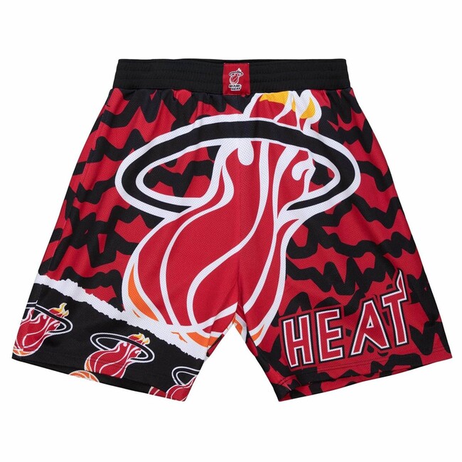 Mitchell & Ness shorts Miami Heat Jumbotron 2.0 Submimated Mesh Shorts red/black - L