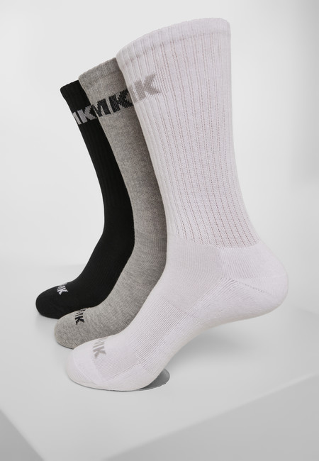 E-shop Mr. Tee AMK Socks 3-Pack black/grey/white - 35–38