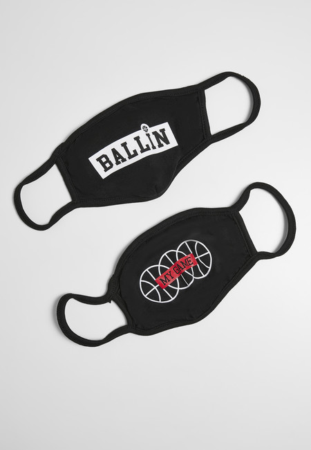 E-shop Mr. Tee Ballin and My Game Face Mask 2-Pack black - UNI