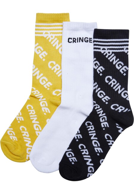 Mr. Tee Cringe Socks 3-Pack black/white/yellow - 43–46