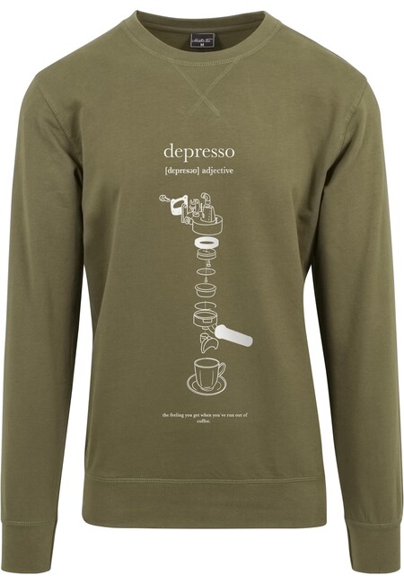 Mr. Tee Depresso Crewneck olive - XS