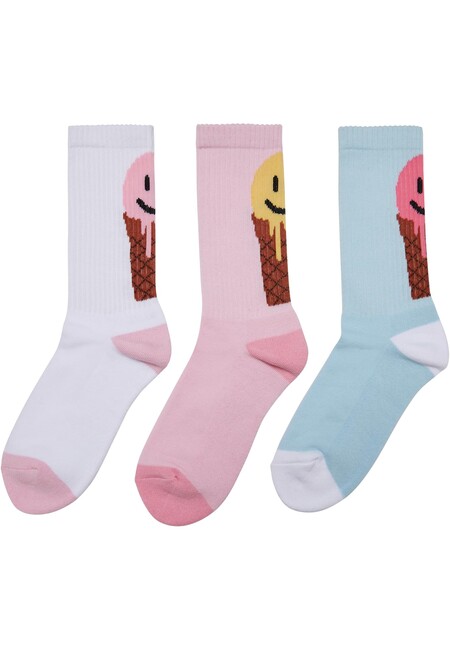 Mr. Tee Fancy Icecream Socks 3-Pack white/multicolor - 43–46