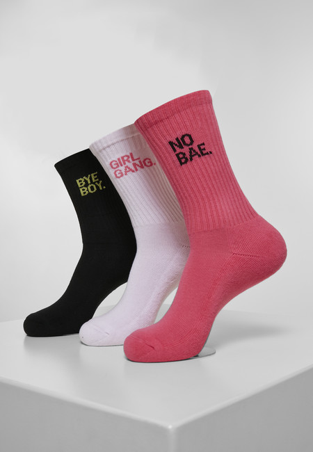 Mr. Tee Girl Gang Socks 3-Pack pink/wht/blk - 47–50