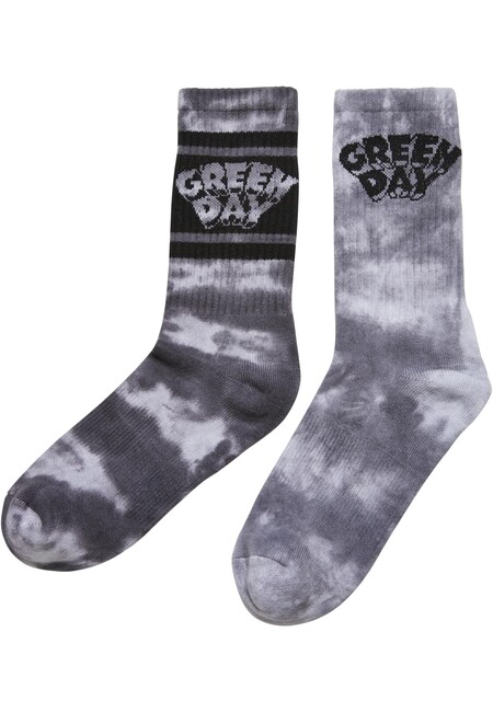 Mr. Tee Green Day Tie Die Socks 2-Pack black/white - 35–38