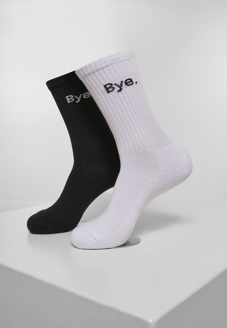Mr. Tee HI - Bye Socks short 2-Pack black/white - 43–46