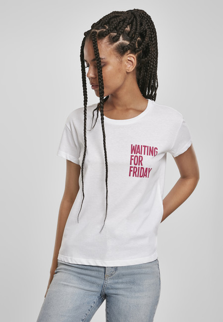 E-shop Mr. Tee Ladies Waiting For Friday Box Tee white/pink - 3XL