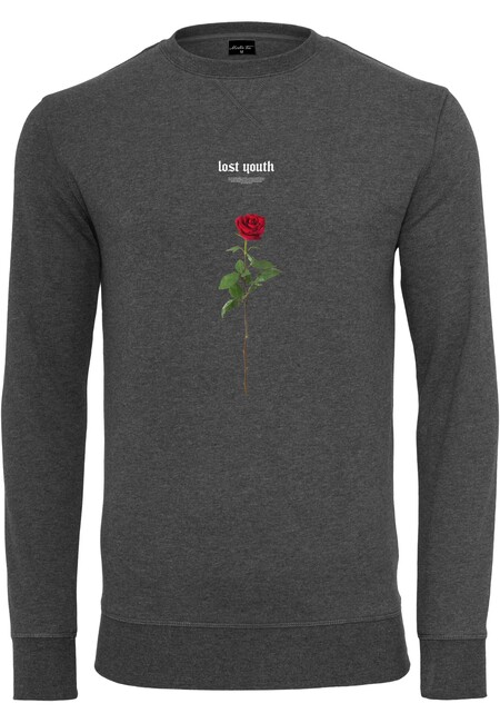 Mr. Tee Lost Youth Rose Crewneck charcoal - L