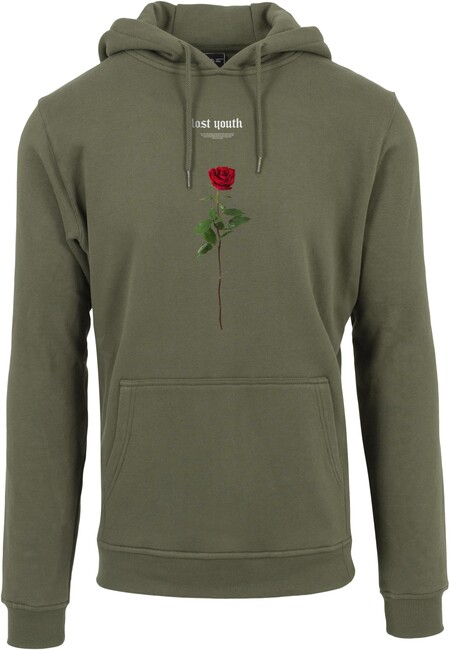 Mr. Tee Lost Youth Rose Hoody olive - XL