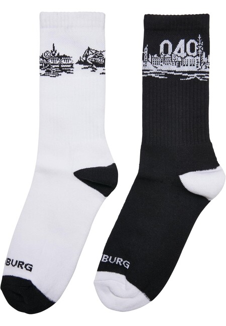 Mr. Tee Major City 040 Socks 2-Pack black/white - 39–42