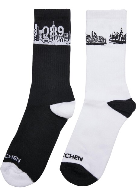 E-shop Mr. Tee Major City 089 Socks 2-Pack black/white - 35–38