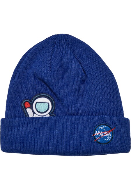 Mr. Tee NASA Embroidery Beanie Kids royal - S/M