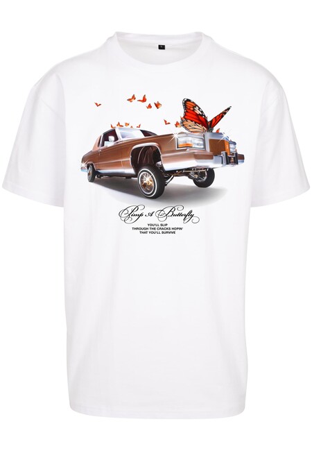 Mr. Tee Pimp a Butterfly Oversize Tee white - 5XL