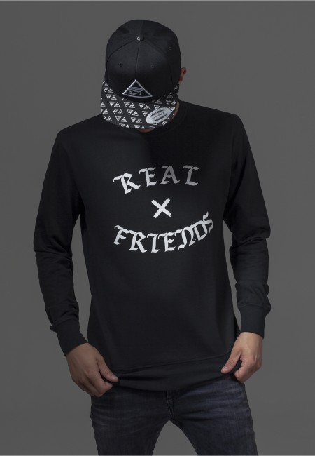 Mr. Tee Real Friends Crewneck black - XS