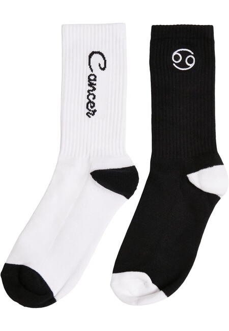 Mr. Tee Zodiac Socks 2-Pack black/white cancer - 47–50