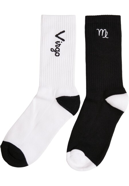 Mr. Tee Zodiac Socks 2-Pack black/white virgo - 35–38