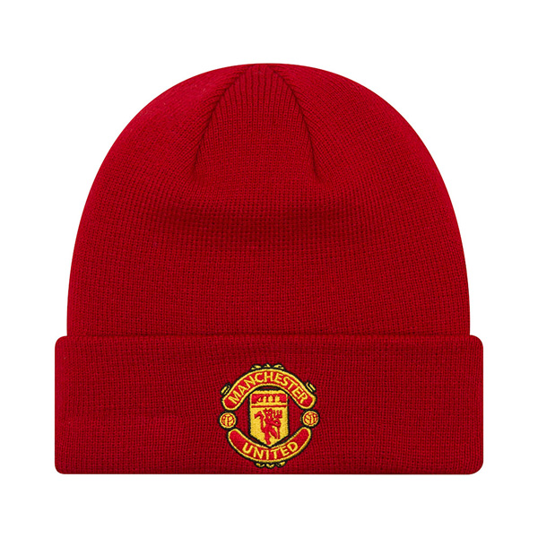 E-shop Detská zimná čapica New Era Manchester United FC Youth Red Cuff Knit Beanie - Child
