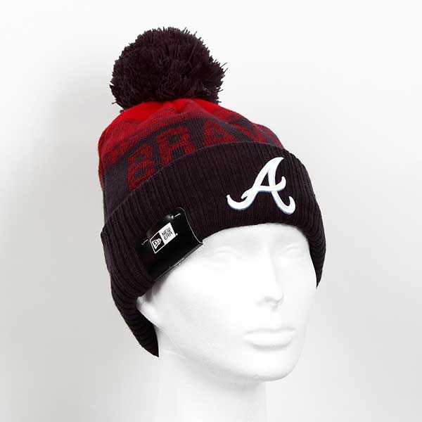 E-shop Zimná čapica New Era MLB Sport 2 Cuff Knit Atlanta Braves Black Red - UNI