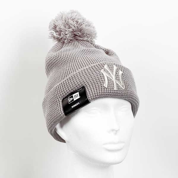 E-shop Dámska čapica New Era MLB WMNS Bobble Cuff Knit NY Yankees Grey - UNI