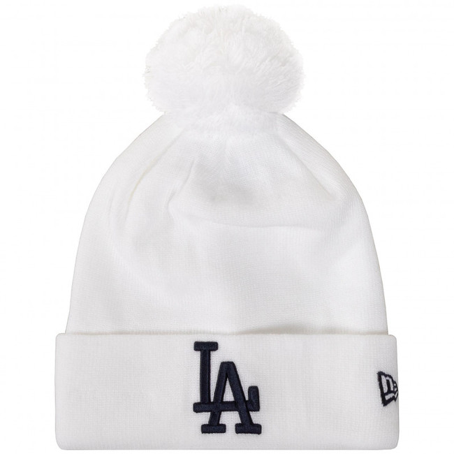 E-shop Dámska čapica New Era MLB WMNS Bobble Knit LA Dodgers White - UNI