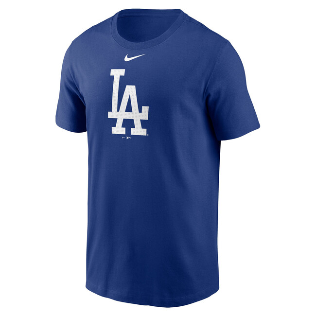 Nike T-shirt Men\'s Fuse Large Logo Cotton Tee Los Angeles Dodgers rush blue - L