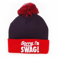 GangstaGroup Sorry I`m Swag! Winter Cap Navy Red