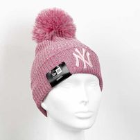 Detská zimná čapica New Era Youth Eng Fit Knit NY Yankees Pink