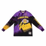 Mitchell & Ness Los Angeles Lakers Hyper Hoops Moto Longsleeve purple