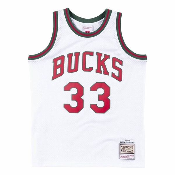 Mitchell & Ness Milwaukee Bucks #33 Kareem Abdul-Jabbar Swingman Jersey white