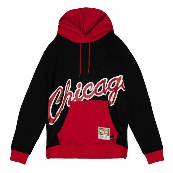Mitchell & Ness sweatshirt Chicago Bulls Big Face Hoodie 5.0 black/red