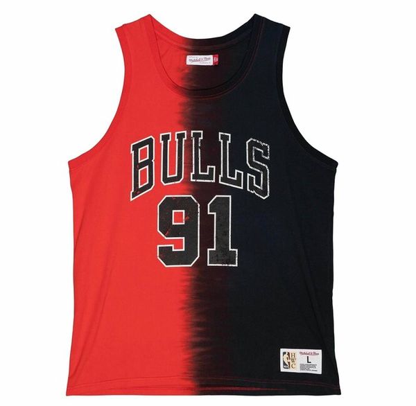 Mitchell & Ness tank top Chicago Bulls Tie Dye Cotton N&M Tank red/black