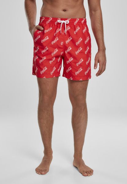 Mr. Tee Coca Cola Logo AOP Swimshorts red